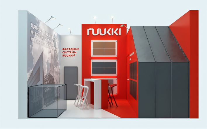 Фасадные системы RUUKKI - изготовление выставочных стендов в Самаре и Новосибирске